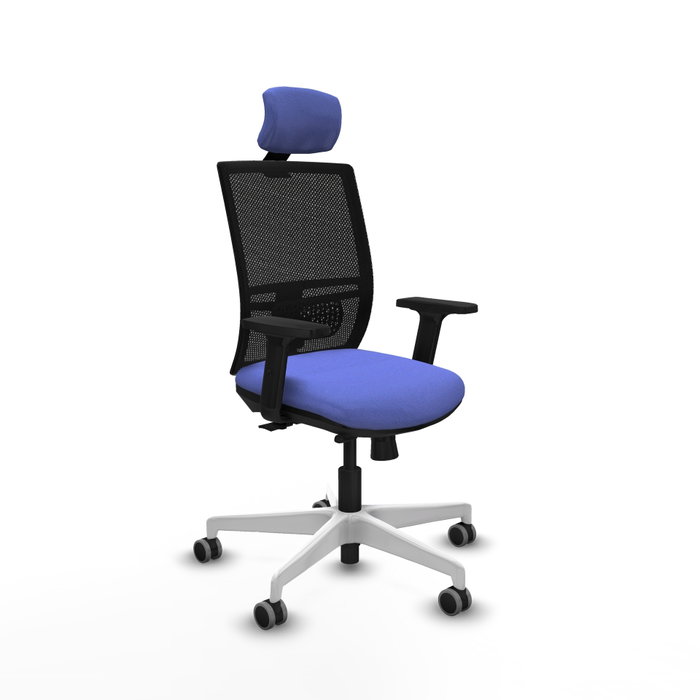 PIQUERAS Y CRESPO Silla de oficina Yunquera con mecanismo Sincro/Traslack, Azul claro y Negro PIQUERAS Y CRESPO Silla de oficina Yunquera con mecanismo Sincro/Traslack, Azul claro y Negro
