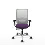 PIQUERAS Y CRESPO Silla de oficina Zulema con mecanismo Sincro/Traslack, Morado y Blanco