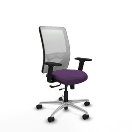 PIQUERAS Y CRESPO Silla de oficina Zulema con mecanismo Sincro/Traslack, Morado y Blanco