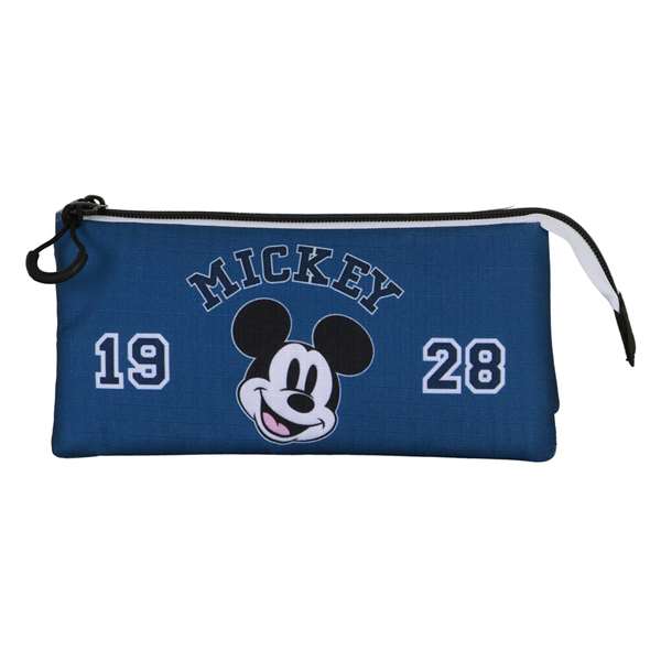 Karactermania Estuche Triple Class Mickey Mouse Azul Ripstop 23.5x10x5 cm