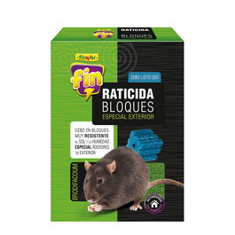 Flower Raticida bloques 250 g especial exterior para todo tipo de roedores resistentes a otros anticoagulantes