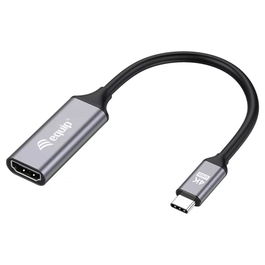 Equip Adaptador USB-C a HDMI 2.0, Cable Macho/Hembra 15 cm, 4K Ultra HD a 60 Hz, 3840x2160, Compatible con Thunderbolt 3/4, Plug and Play, Carcasa Aluminio