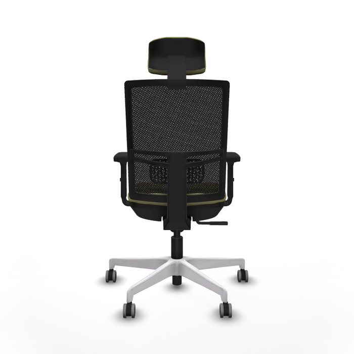 PIQUERAS Y CRESPO Silla de oficina Yunquera con mecanismo Sincro, Verde oliva y Negro