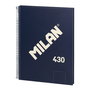 Milán Cuaderno A4 Espiral Colección 430 since 1918 Pautado 7mm Tapa Dura Azul Marino 80 Hojas