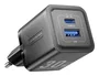 Vention FEQB0-EU Cargador de Pared GaN 30W con 2 Puertos USB-C y USB-A, Color Negro