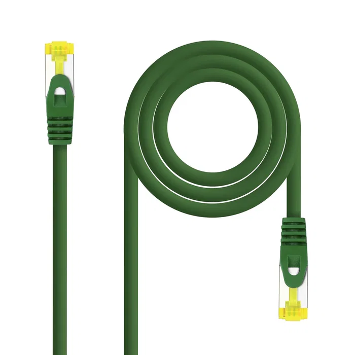 Nanocable 10.20.1900-L25-GR - Cable de red Cat6a SF/UTP (S-FTP), LSZH, AWG26, cobre 100%, 25 cm, color verde