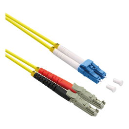ROLINE Cable de fibra óptica OS2 duplex E-2000 (LSH) APC a LC UPC 5 m