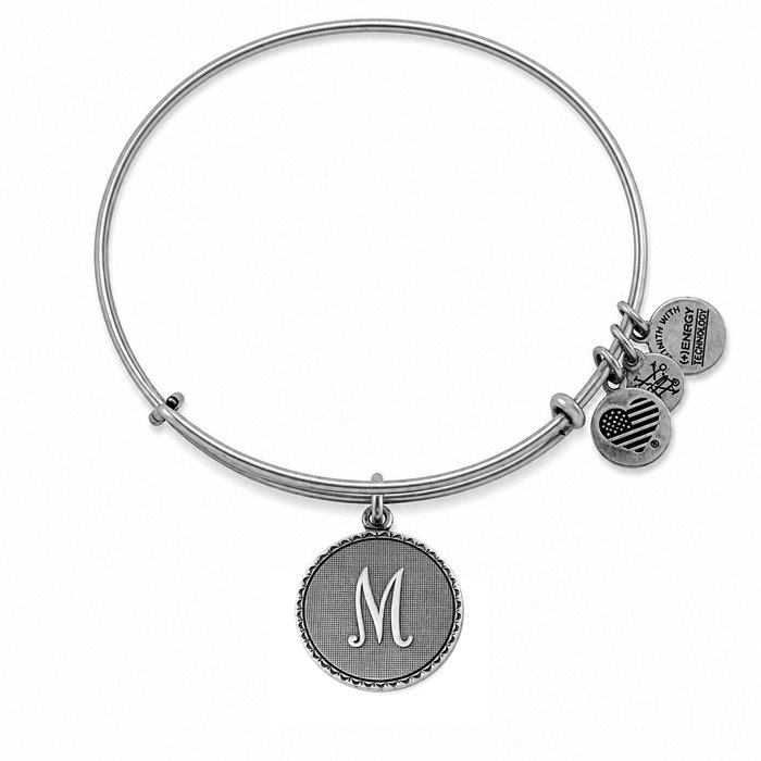Alex And Ani Pulsera de Metal con Letra M Gris Alex And Ani Pulsera de Metal con Letra M Gris