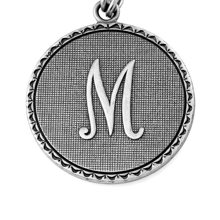 Alex And Ani Pulsera de Metal con Letra M Gris Alex And Ani Pulsera de Metal con Letra M Gris