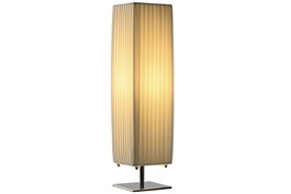 DKD Home Decor Lámpara de Sobremesa de Hierro Blanca con Pantalla Plisada