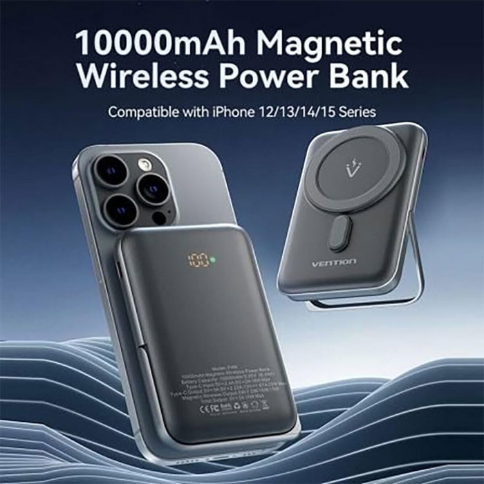 Vention Powerbank Inalámbrico Magnético 10000mAh FHNW0 Blanca Vention Powerbank Inalámbrico Magnético 10000mAh FHNW0 Blanca