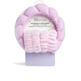 Idc Institute Pack de Diadema y Muñequeras en Rosa y Lila
