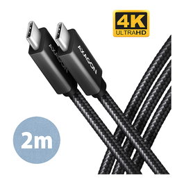 Axagon BUCM32-CM20AB Cable USB-C 3.2 Gen 2 a USB-C 3.2 Gen 2, 2m, negro