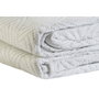 DKD Home Decor Colcha Blanca de Poliéster con Arcos Bordados para Cama de 180 cm