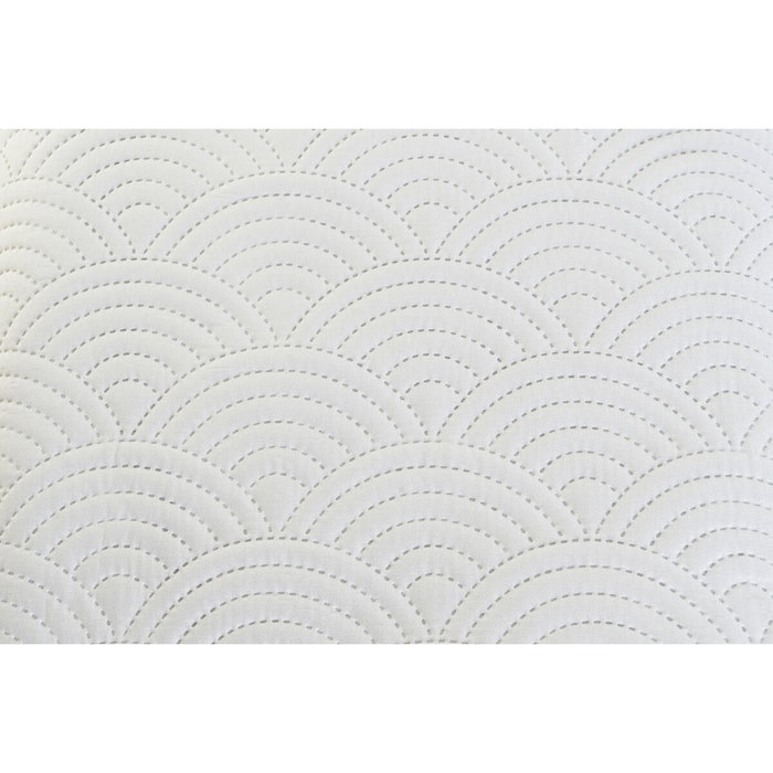 DKD Home Decor Colcha Blanca de Poliéster con Arcos Bordados para Cama de 180 cm DKD Home Decor Colcha Blanca de Poliéster con Arcos Bordados para Cama de 180 cm