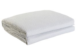 DKD Home Decor Colcha Oriental Blanco 270 x 270 cm