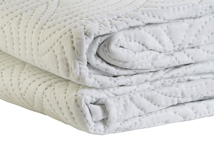 DKD Home Decor Colcha Oriental Blanco 270 x 270 cm