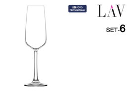 LAV Set de 6 Copas de Champán Coast 22cl