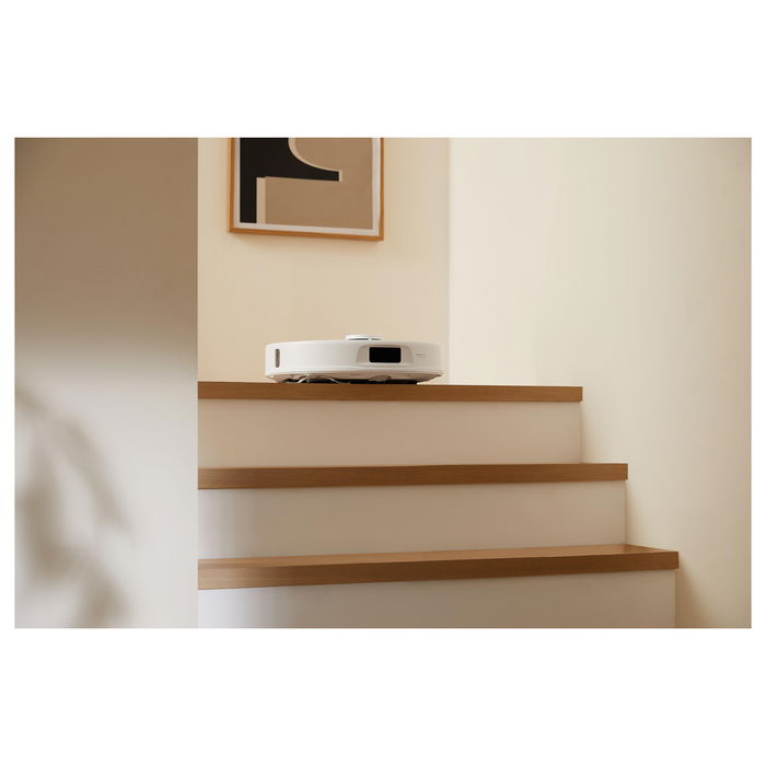 Roborock QR 598 Aspirador Robot Blanco con Autolimpieza y Potencia de Succión 8000 Pa, Depósito 2,7 L, Mopa Elevable