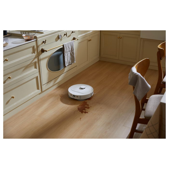 Roborock QR 598 Aspirador Robot Blanco con Autolimpieza y Potencia de Succión 8000 Pa, Depósito 2,7 L, Mopa Elevable