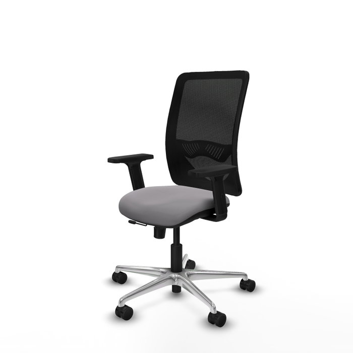 PIQUERAS Y CRESPO Silla de oficina Zulema con mecanismo Sincro/Traslack, Gris y Negro