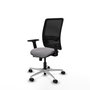 PIQUERAS Y CRESPO Silla de oficina Zulema con mecanismo Sincro/Traslack, Gris y Negro