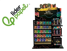 Liderpapel Rotulador Acrílico Expositor Madera Sobremesa 333 Unidades Colores Surtidos Tester