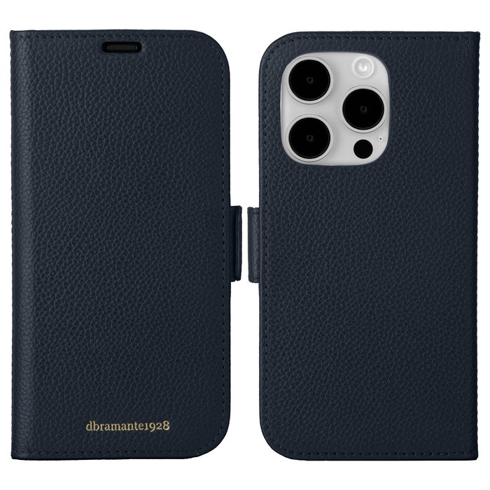 dbramante1928 New York Funda Folio de Cuero Azul para Apple iPhone 15 Pro Max dbramante1928 New York Funda Folio de Cuero Azul para Apple iPhone 15 Pro Max