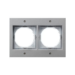 GIRA 021265 Marco 2 enchufes Color Aluminio TX44