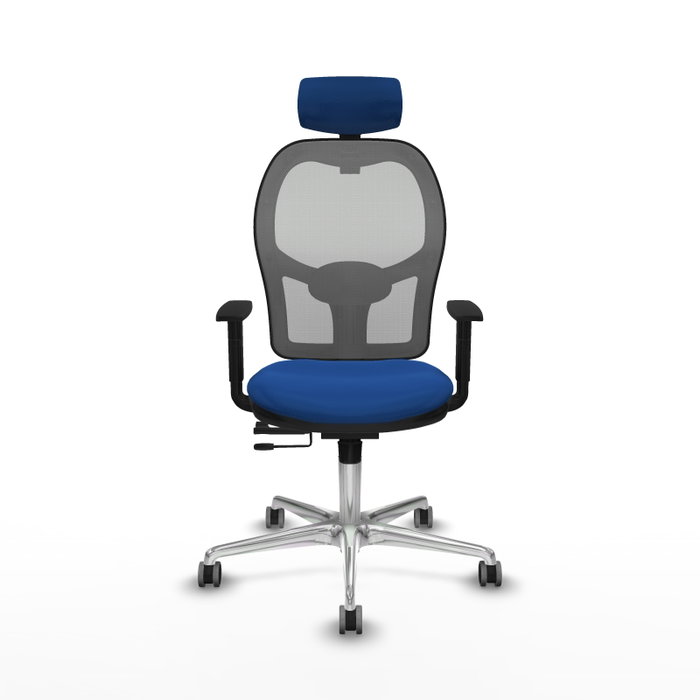 PIQUERAS Y CRESPO Silla de oficina Jorquera con mecanismo Sincro/Traslack Azul y Gris PIQUERAS Y CRESPO Silla de oficina Jorquera con mecanismo Sincro/Traslack Azul y Gris