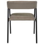 Home Deco Factory Silla Diseño Scott Taupe Colección Cocooning Asiento Poliéster PU Estructura Panel Partículas Hierro