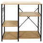 Home Deco Factory Mueble Almacenaje Adicional Colección Industriel Stan Acero y Madera 90x40 cm