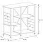 Home Deco Factory Mueble Almacenaje Adicional Colección Industriel Stan Acero y Madera 90x40 cm