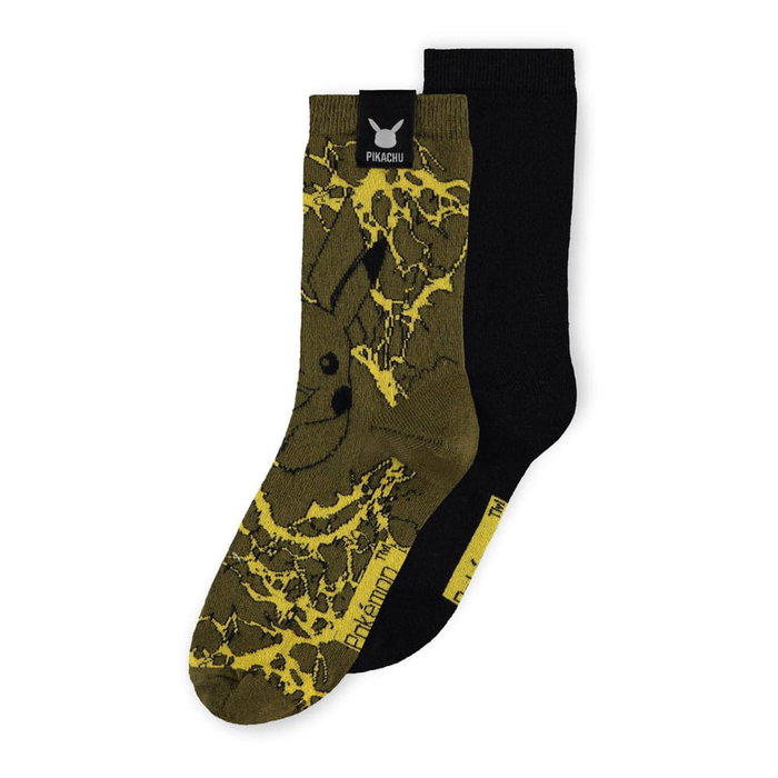 Difuzed Pokémon Pack de 2 Pares de Calcetines Pikachu 39-42 Difuzed Pokémon Pack de 2 Pares de Calcetines Pikachu 39-42