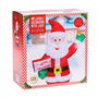 Basics Papa Noel Inflable con Luz LED Exterior IP44 75 x 50 x 125 cm