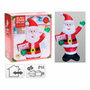 Basics Papá Noel inflable con luz LED de colores, 75 x 50 x 125 cm