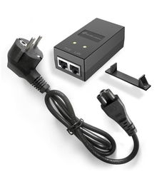 QuWireless QuPSU GP241E Fuente de Alimentación PoE Gigabit Pasiva 24V 1A con Enchufe EU Montaje en Pared