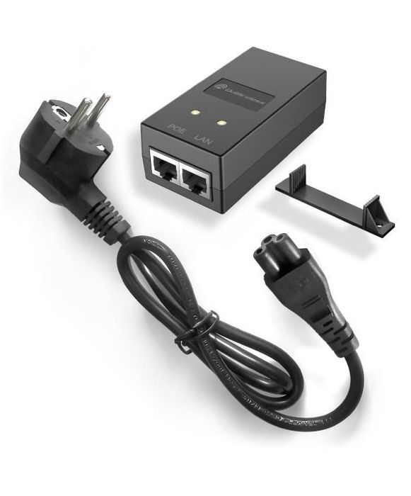 QuWireless QuPSU GP241E Fuente de Alimentación PoE Gigabit Pasiva 24V 1A con Enchufe EU Montaje en Pared
