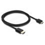 DeLOCK 81684 Cable HDMI Mini 1 m - HDMI A a HDMI C, 8K 60 Hz, 48 Gbit/s, 3D, Dolby Vision, eARC, Oro, Negro