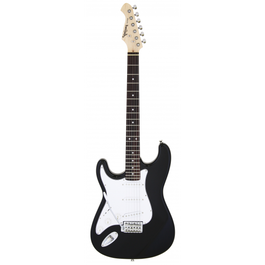Guitarra Eléctrica Aria Tipo Stratocaster Zurda Serie Stg-003 Negra