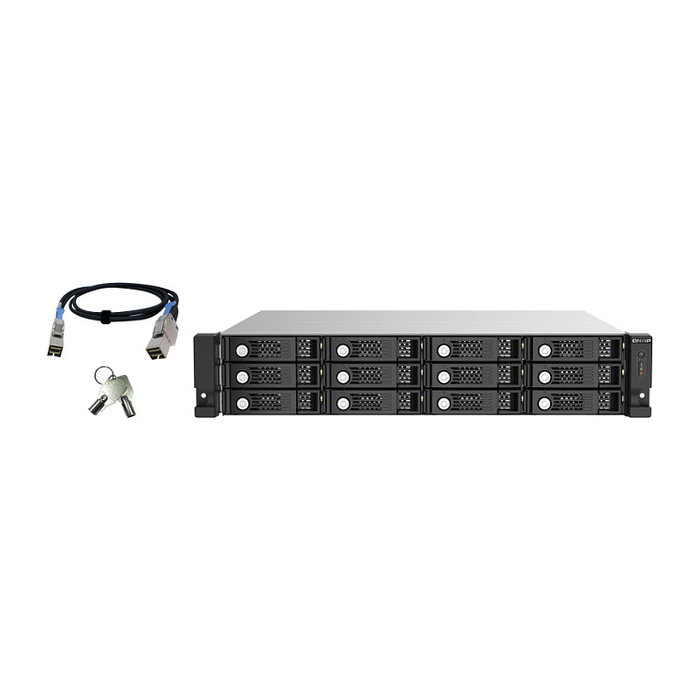 QNAP TL-R1220SEP-RP 12-bay 2U Rackmount JBOD SAS 12Gbps Storage Expansion Enclosure