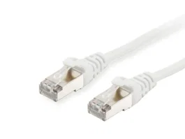 Equip 606000 Cable de Red Cat6a S/FTP (S-STP) Patch Cord 0.15 m, Conectores RJ45 Macho, Blanco, 10 Gbit/s, Compatible con PoE+