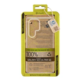 Muvit Funda Recycletek Compatible con Samsung Galaxy S23 Ultra 5G Transparente