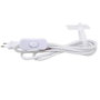 GSC Evolution Cable textil 1.5M (2x0.75mm) clavija+int Blanco