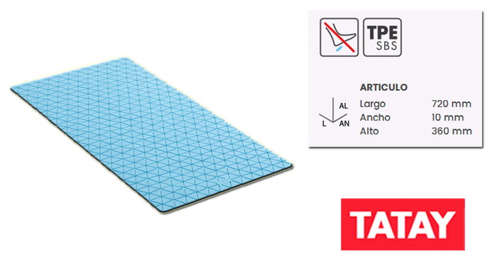 Tatay Alfombrilla de Baño Diamond 72 x 36 cm Azul SBS Tatay Alfombrilla de Baño Diamond 72 x 36 cm Azul SBS