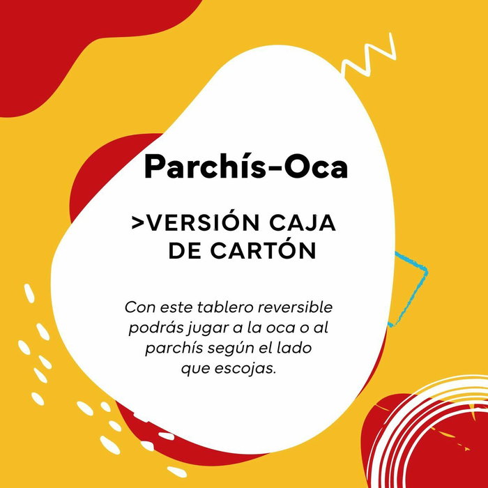 Cayro Tablero Parchís y Oca de Madera con Accesorios 40x40 cm