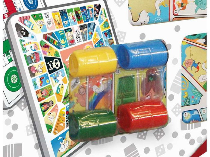 Cayro Tablero de Madera Parchís y Oca, Juego Familiar para 2-4 Jugadores con Accesorios y Medidas de 40x40 cm