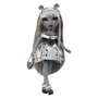 MGA Muñeca Shadow High - Luna Madison 570592, diseño único con vestido gris metálico, pelo liso con moños