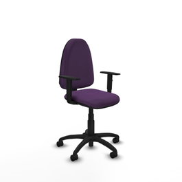 PIQUERAS Y CRESPO Silla de oficina Aýna Morado, Brazos 1D, Base Poliamida