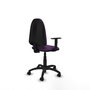PIQUERAS Y CRESPO Silla de oficina Aýna Morado, Brazos 1D, Base Poliamida